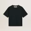 Zwart T-shirt voor dames met kristallen