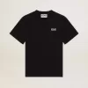 Zwart T-shirt voor heren met contrasterend wit logo en ster