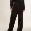Zwarte broek met fluweeleffect