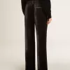 Zwarte broek met fluweeleffect