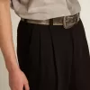 Zwarte broek van wol en viscose