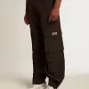 Zwarte cargobroek van ripstop nylon