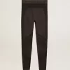 Zwarte dameslegging met gemengde stiksels