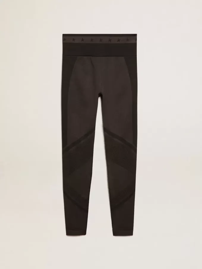Zwarte dameslegging met gemengde stiksels