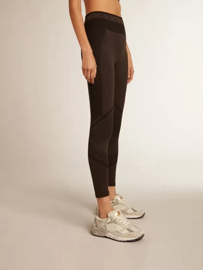 Zwarte dameslegging met gemengde stiksels