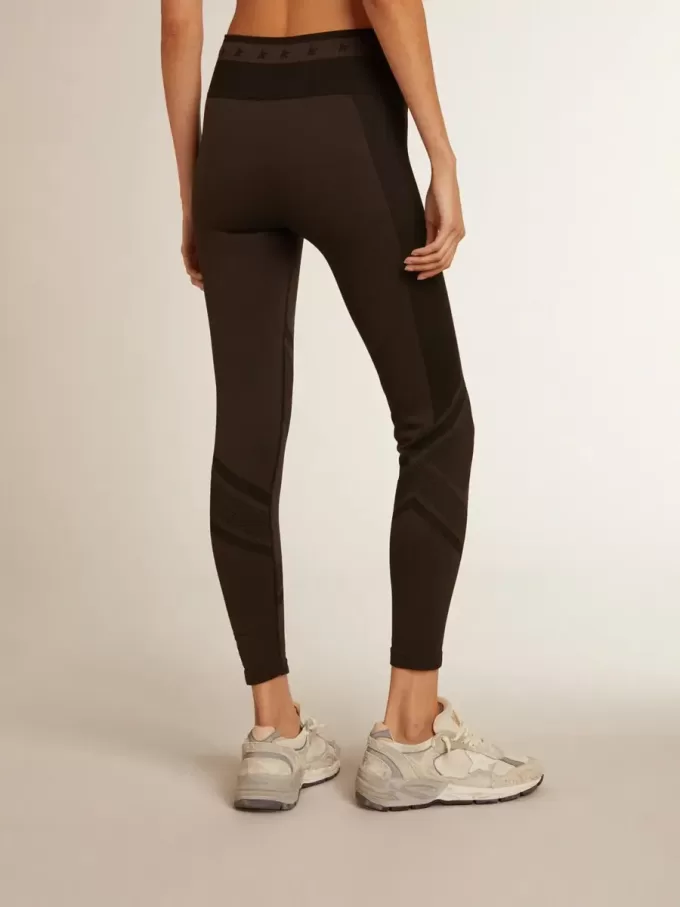 Zwarte dameslegging met gemengde stiksels
