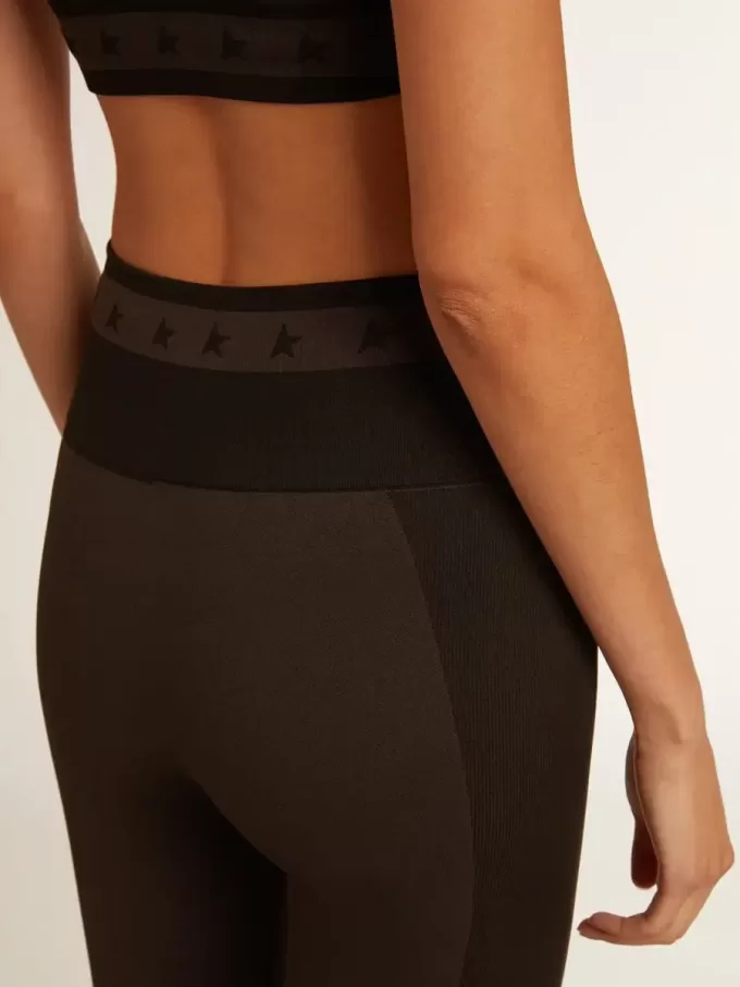 Zwarte dameslegging met gemengde stiksels
