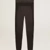 Zwarte dameslegging met gemengde stiksels