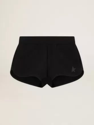 Zwarte damesshorts met ton sur ton ster