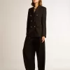 Zwarte double-breasted blazer voor dames