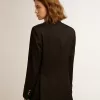 Zwarte double-breasted blazer voor dames