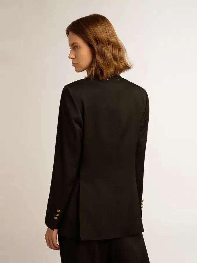 Zwarte double-breasted blazer voor dames