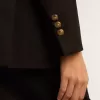 Zwarte double-breasted blazer voor dames