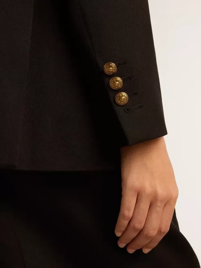 Zwarte double-breasted blazer voor dames