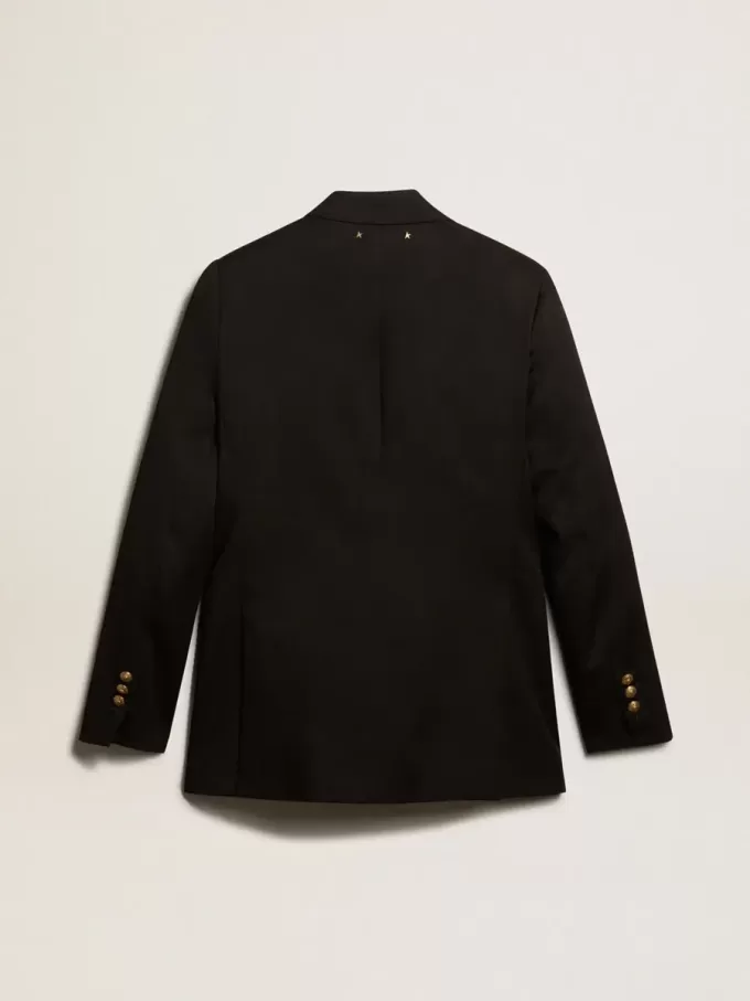 Zwarte double-breasted blazer voor dames