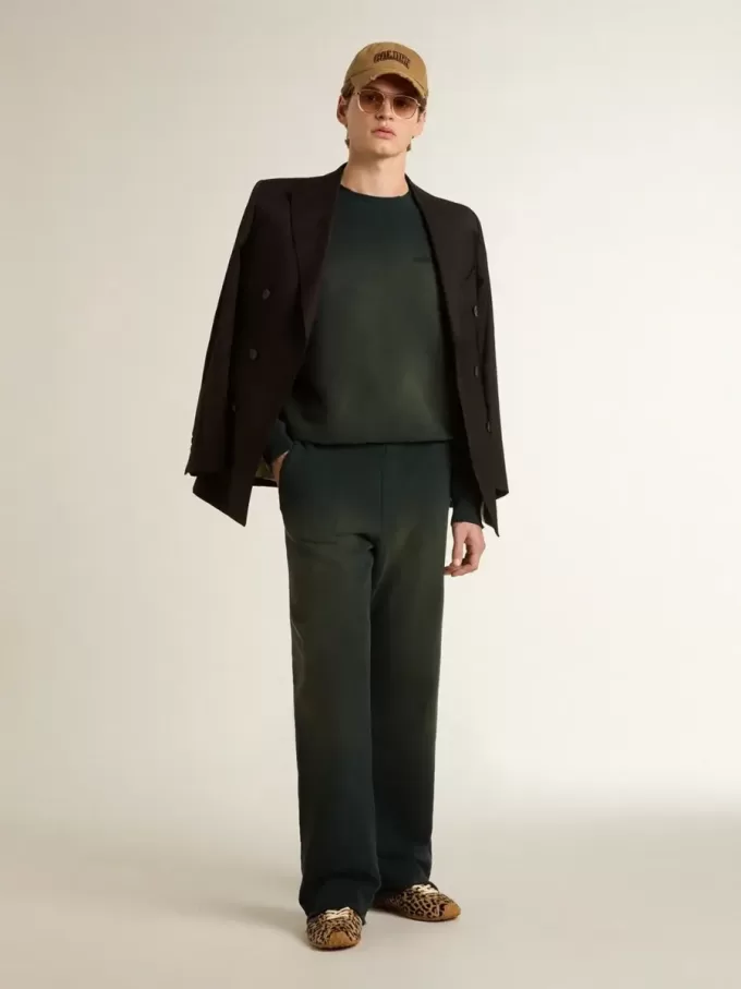 Zwarte double-breasted blazer voor heren met knoopsluiting
