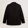 Zwarte double-breasted blazer voor heren met knoopsluiting