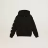 Zwarte hoodie voor jongens met contrasterende witte sterren