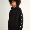 Zwarte hoodie voor jongens met contrasterende witte sterren