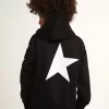 Zwarte hoodie voor jongens met contrasterende witte sterren