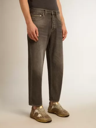 Zwarte jeans voor heren met stonewashed-effect
