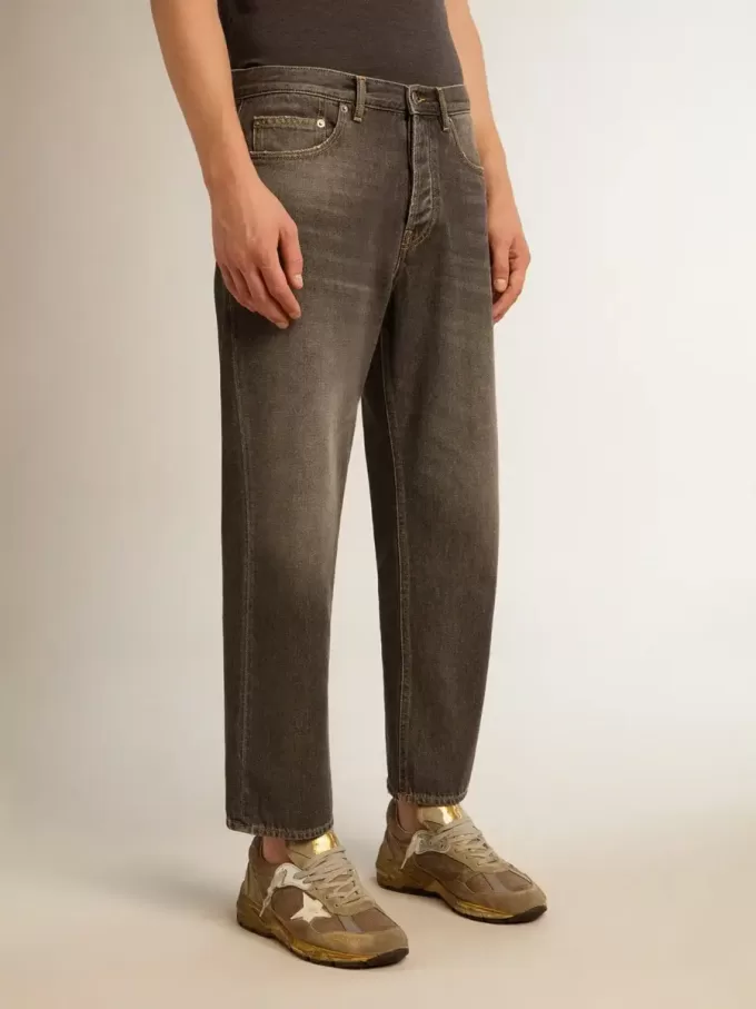Zwarte jeans voor heren met stonewashed-effect