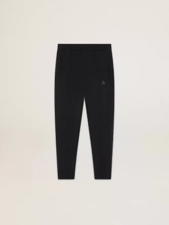Zwarte joggingbroek voor heren met ster op de voorkant