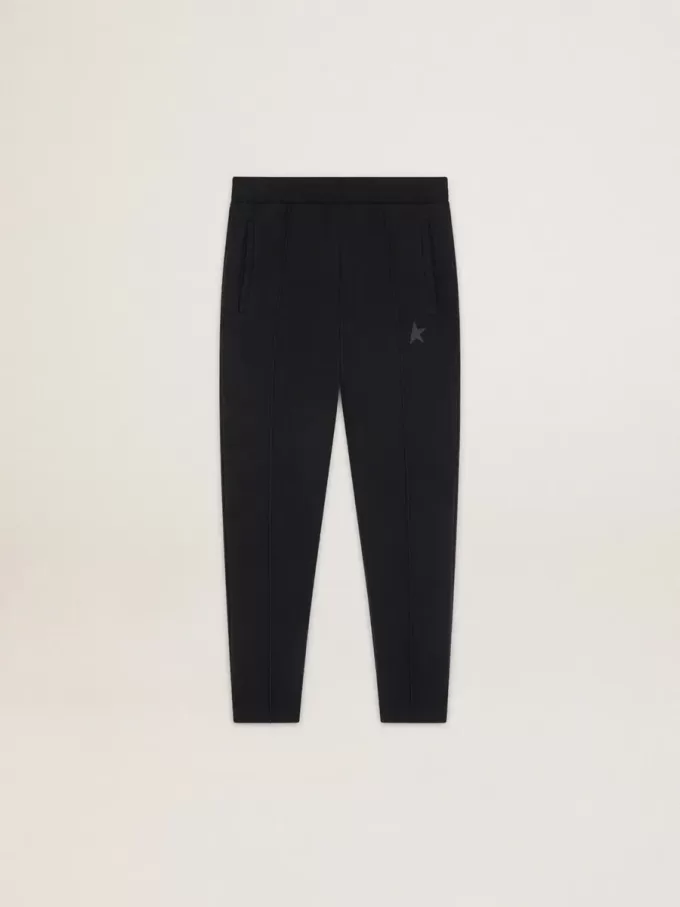 Zwarte joggingbroek voor heren met ster op de voorkant