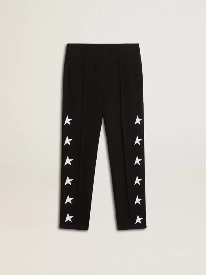 Zwarte joggingbroek voor jongens met witte sterren