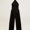 Zwarte jumpsuit van wolgabardine