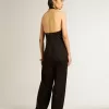 Zwarte jumpsuit van wolgabardine