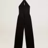 Zwarte jumpsuit van wolgabardine