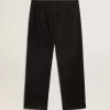 Zwarte katoenen chino voor heren