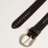 Zwarte leren riem met studs