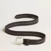 Zwarte leren riem met studs