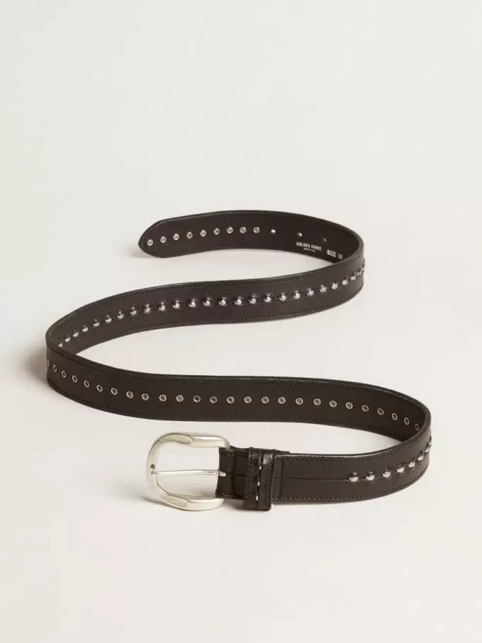 Zwarte leren riem met studs