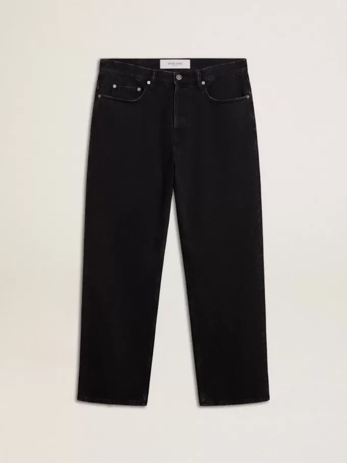 Zwarte one-wash jeans voor heren
