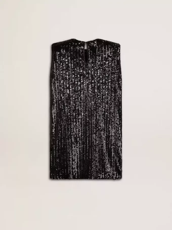 Zwarte paillettenjurk voor dames