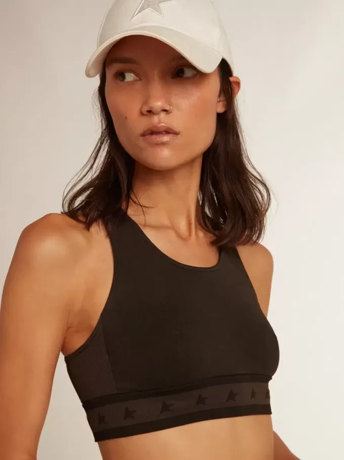 Zwarte sporttop