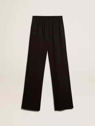 Zwarte viscose joggingbroek voor dames