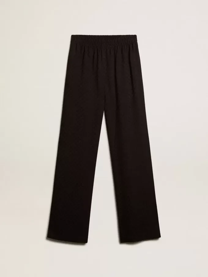 Zwarte viscose joggingbroek voor dames