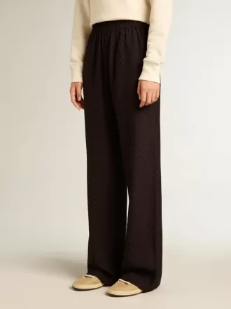 Zwarte viscose joggingbroek voor dames