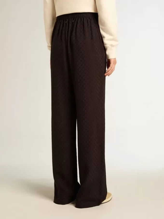 Zwarte viscose joggingbroek voor dames