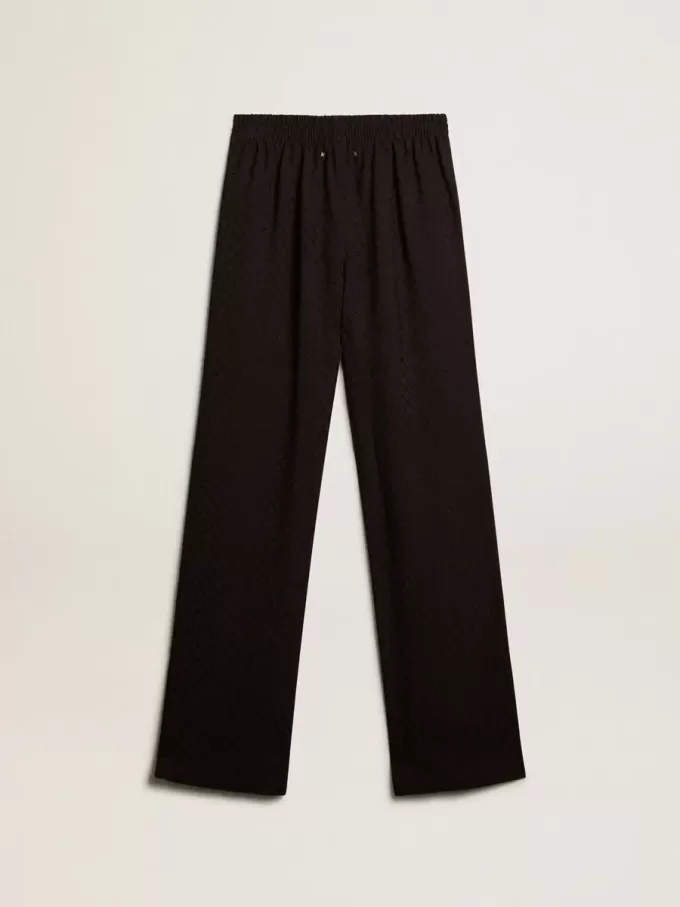 Zwarte viscose joggingbroek voor dames
