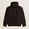 Zwarte windbreaker met capuchon