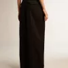 Zwarte wollen gabardine broek voor dames